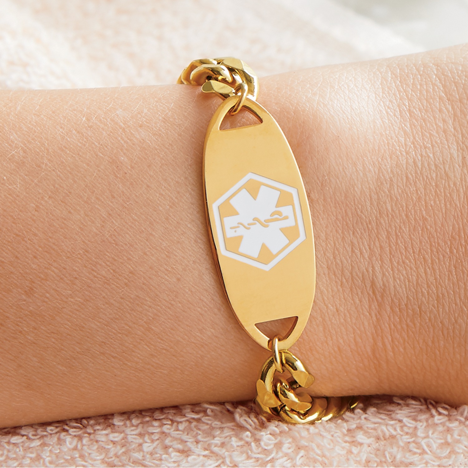 Personalized Stainless Steel Medical Alert Bracelet Bwell Now