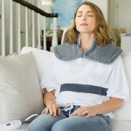 PureRelief Extra-Long Back and Neck Heating Pad, , large