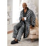 Black & White Pajamas & Robe by Steve Harvey, , large