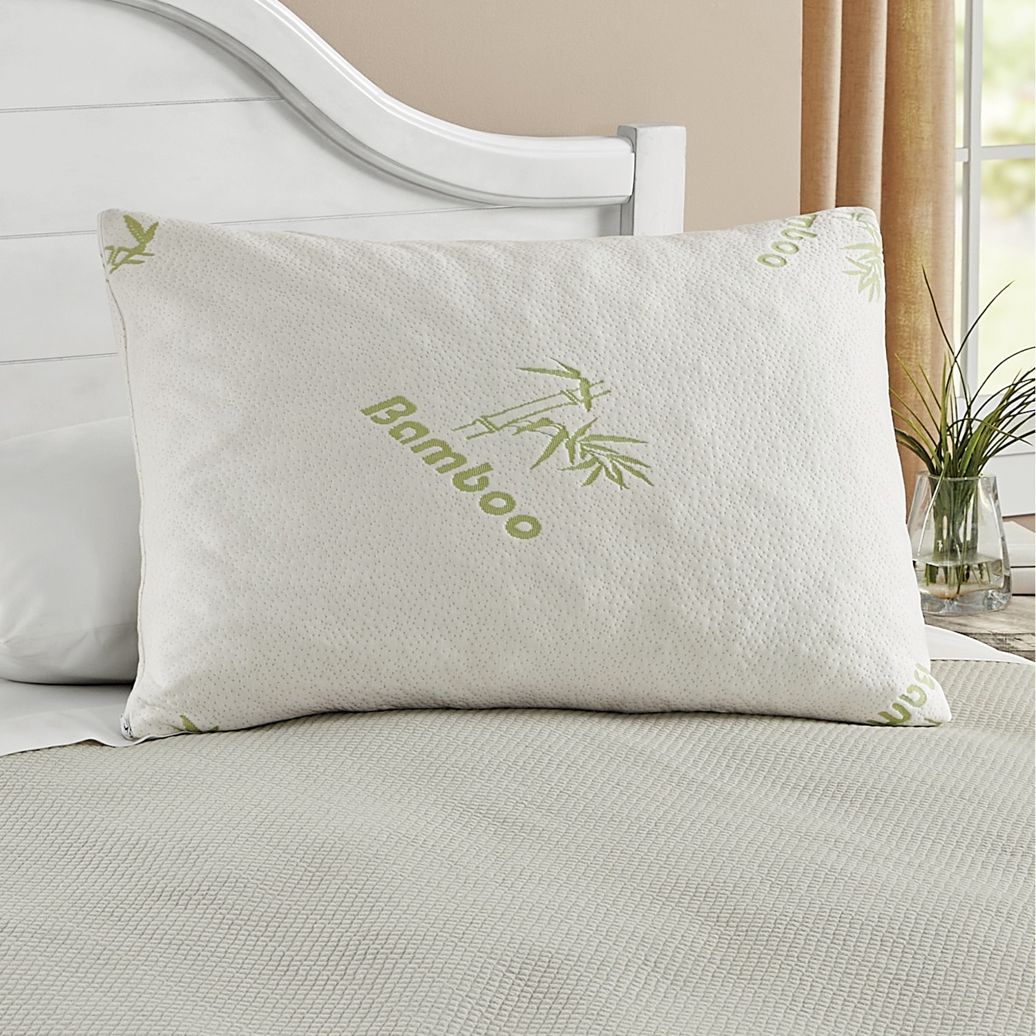 Bamboo Crushed Memory Foam Pillow Bwell Now