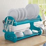 Space-Saving 2-Tier Dish Drying Rack with Utensil Holder, , large
